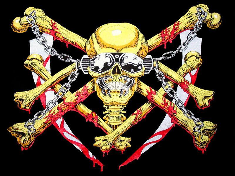 Megadeth Skull Logo - Vic Skull Crossbones - Megadeth