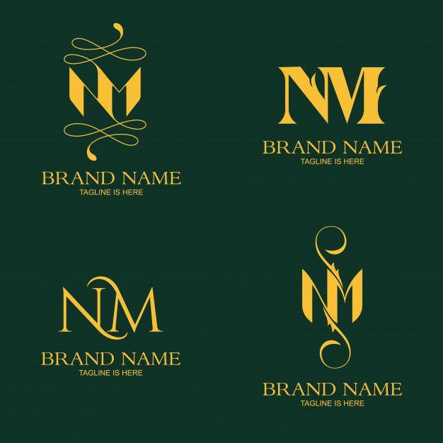 NM Logo - Elegant letter nm logo template Vector