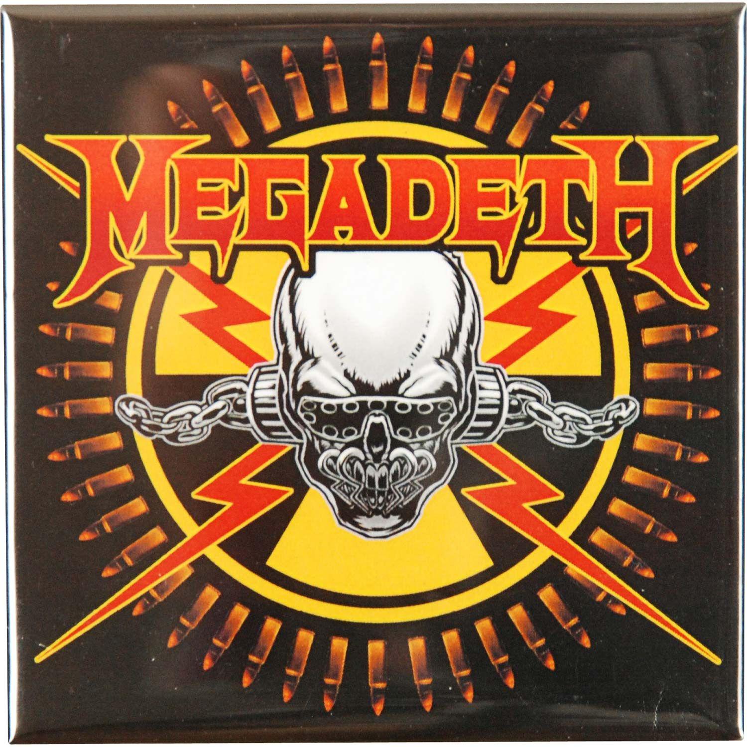 Megadeth Skull Logo - Megadeth Skull & Bullets Magnet
