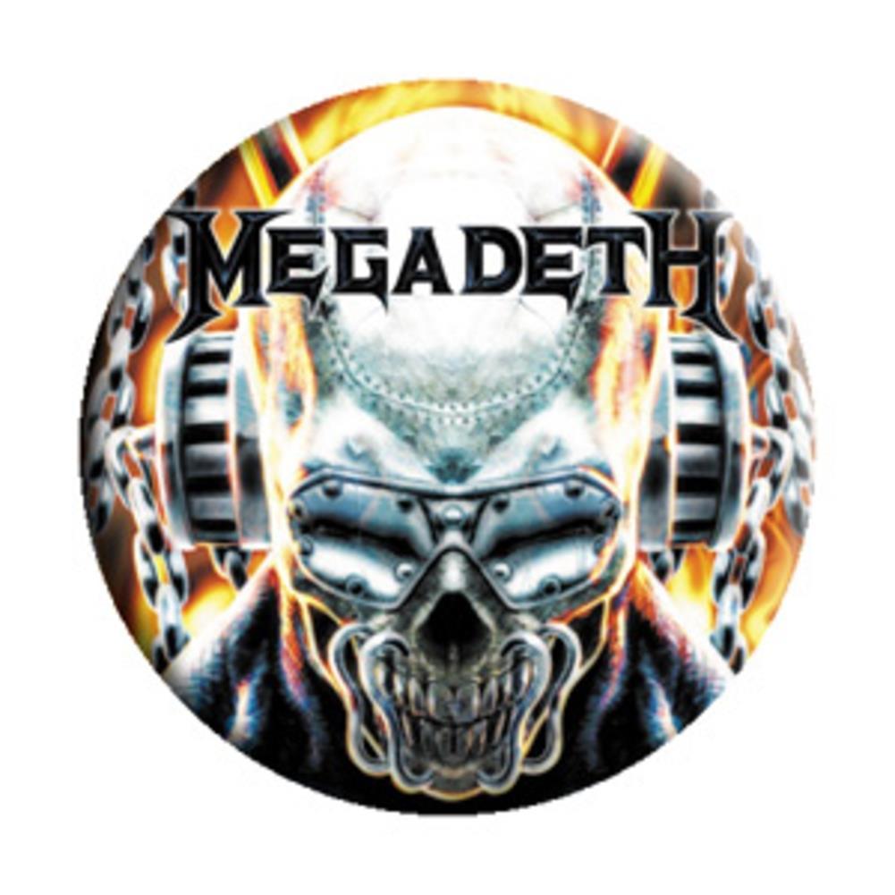 Megadeth Skull Logo - Megadeth Metal Skull Button – Rock.com