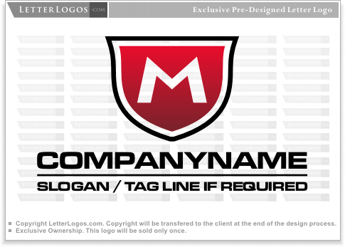 Green and Red Shield Company Logo - 56 Letter M Logos