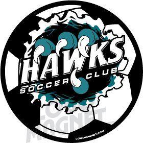 Hawks Soccer Logo - HAWKS-SOCCER-CLUB-CLAW-GRABING-HAWKS-TEARING-THROUGH - Logo Magnet