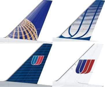 United Airplane Logo - United Airlines logo on tails. United airlines. United