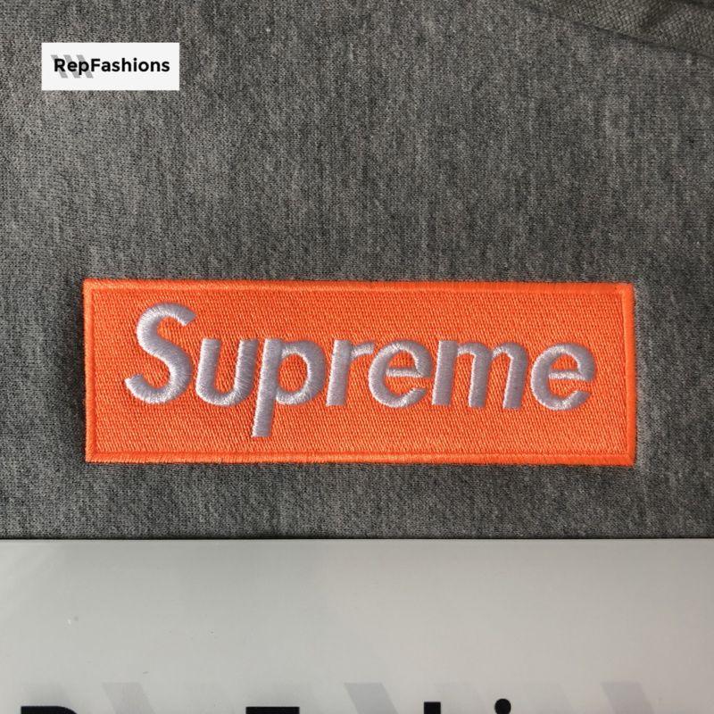 Orange Box Logo - Best Fake Supreme Box Logo Hoodie 17FW Supreme Replica