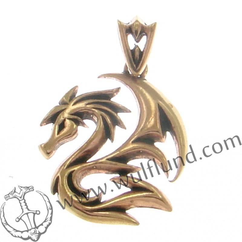 Scary Dragon Logo - SCARY DRAGON, bronze pendant - wulflund.com