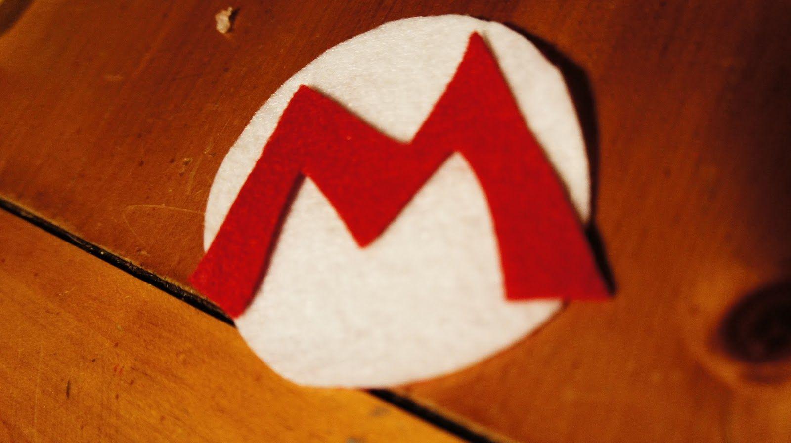 Red and White M Logo - DIY Mario & Luigi Costumes | Wendaful Planning