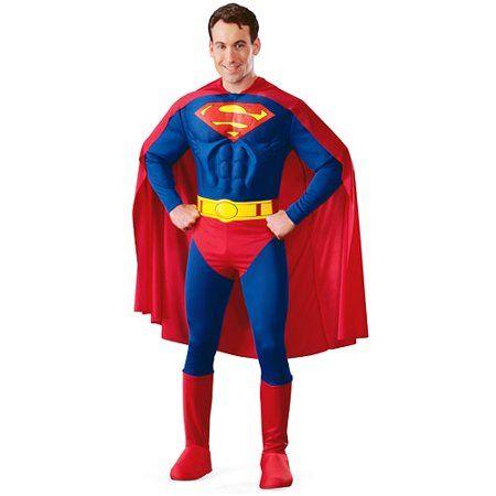 Halloween Superman Logo - Superman Deluxe Adult Halloween Costume - Walmart.com