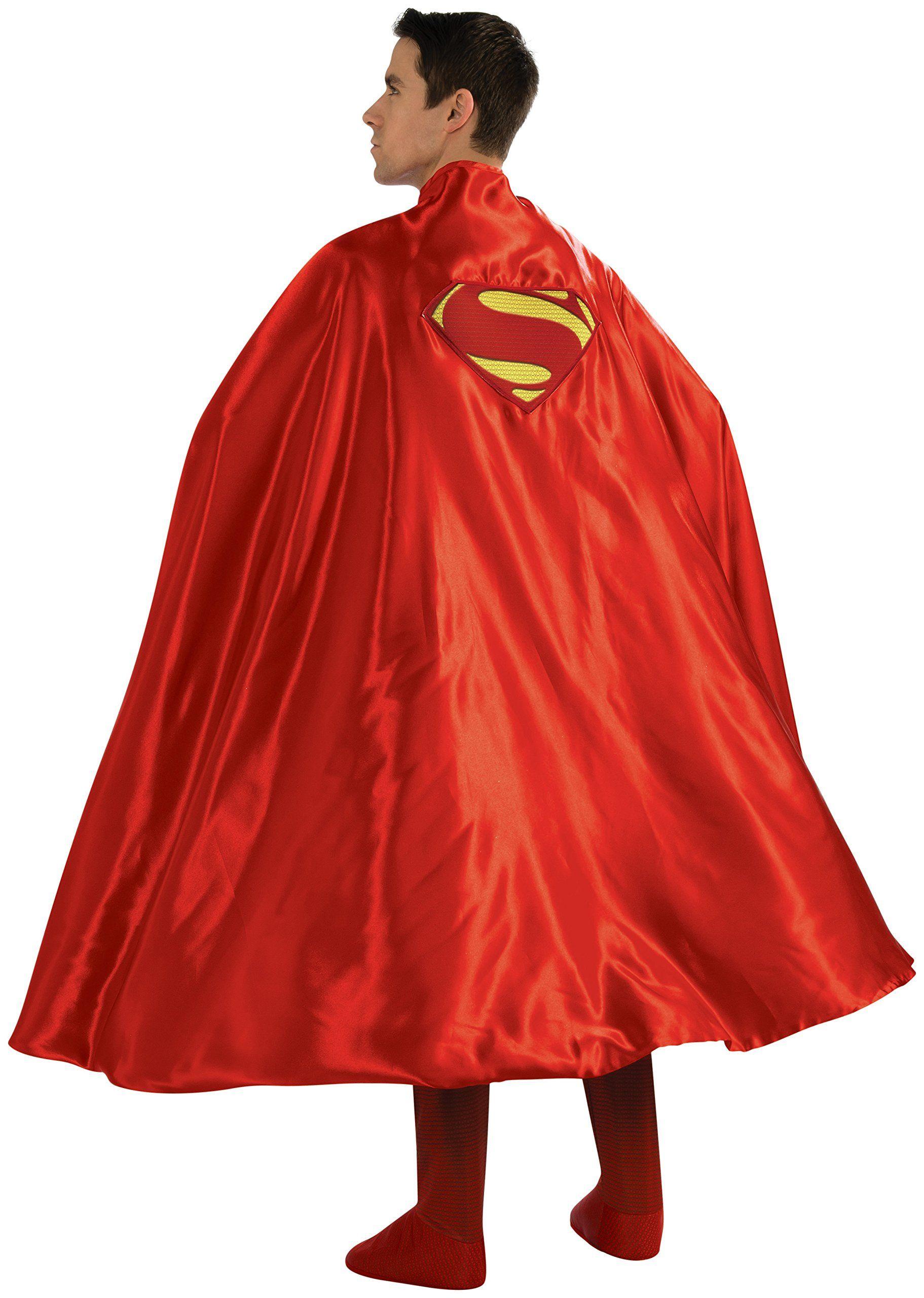 Halloween Superman Logo - Rubie's Costume Deluxe Adult Cape with Embroidered