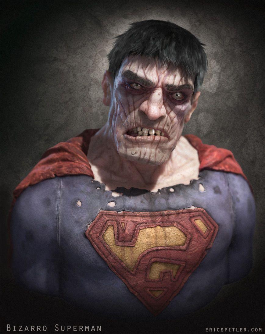 Halloween Superman Logo - Creepy Bizarro Superman - Halloween Geek Art — GeekTyrant