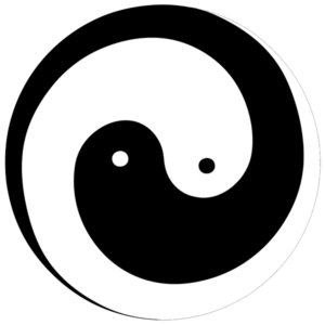 Black and White Half Circle Mountain Logo - Yin / Yang Theory | TCM World