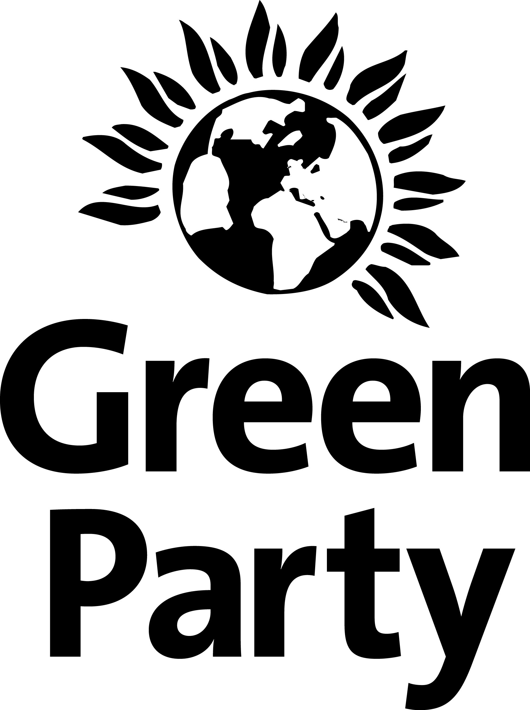 Green and Black Logo - Green Party Visual Identity