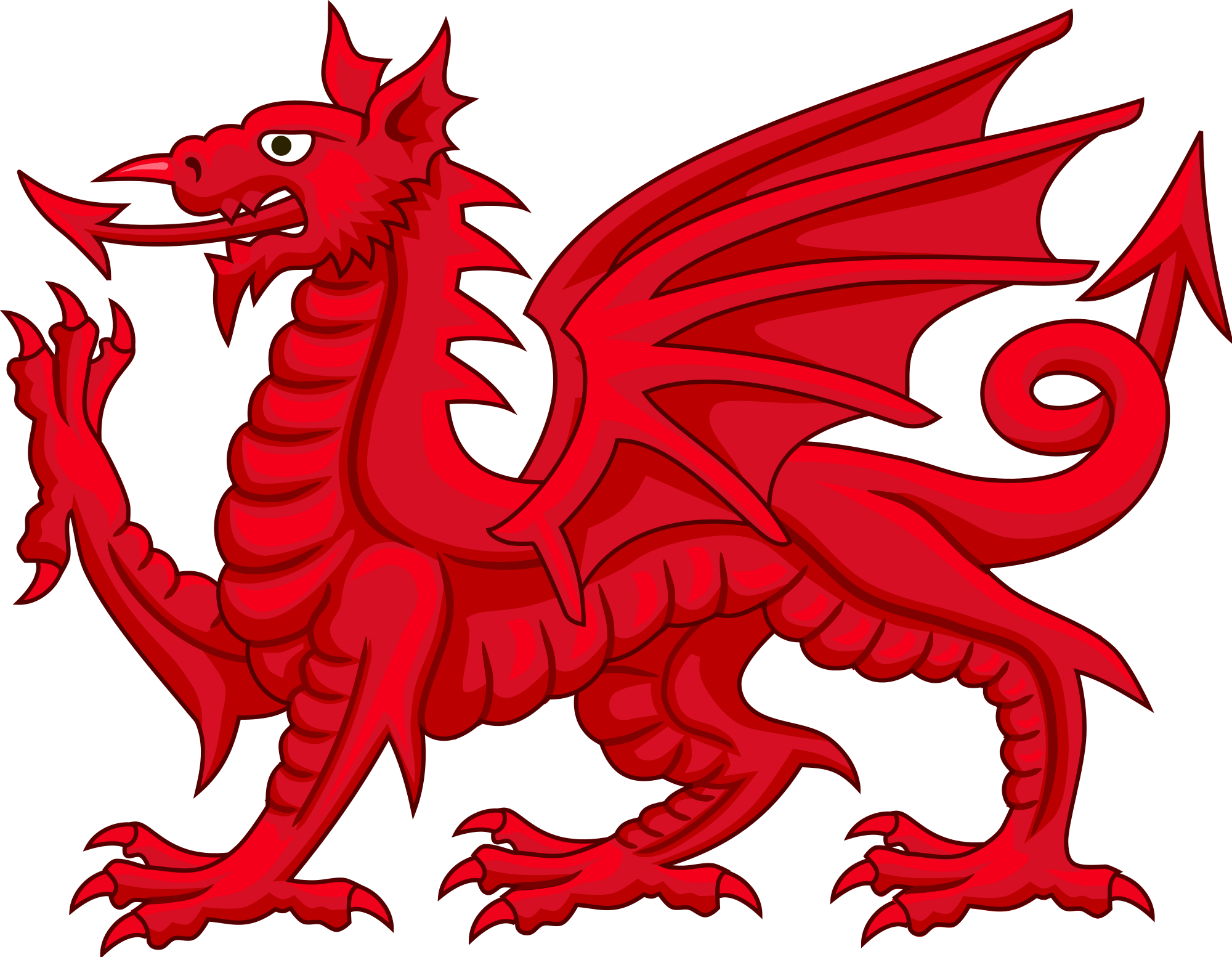 Scary Dragon Logo - File:Welsh Dragon (Y Ddraig Goch).svg - Wikimedia Commons