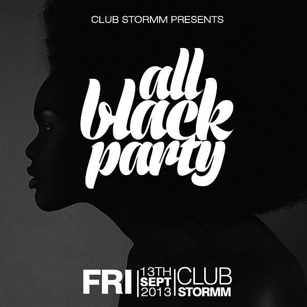 Black Party Logo - Club Stormm Presents 