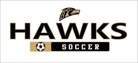 Hawks Soccer Logo - River Dell Soccer Tee- WHITE
