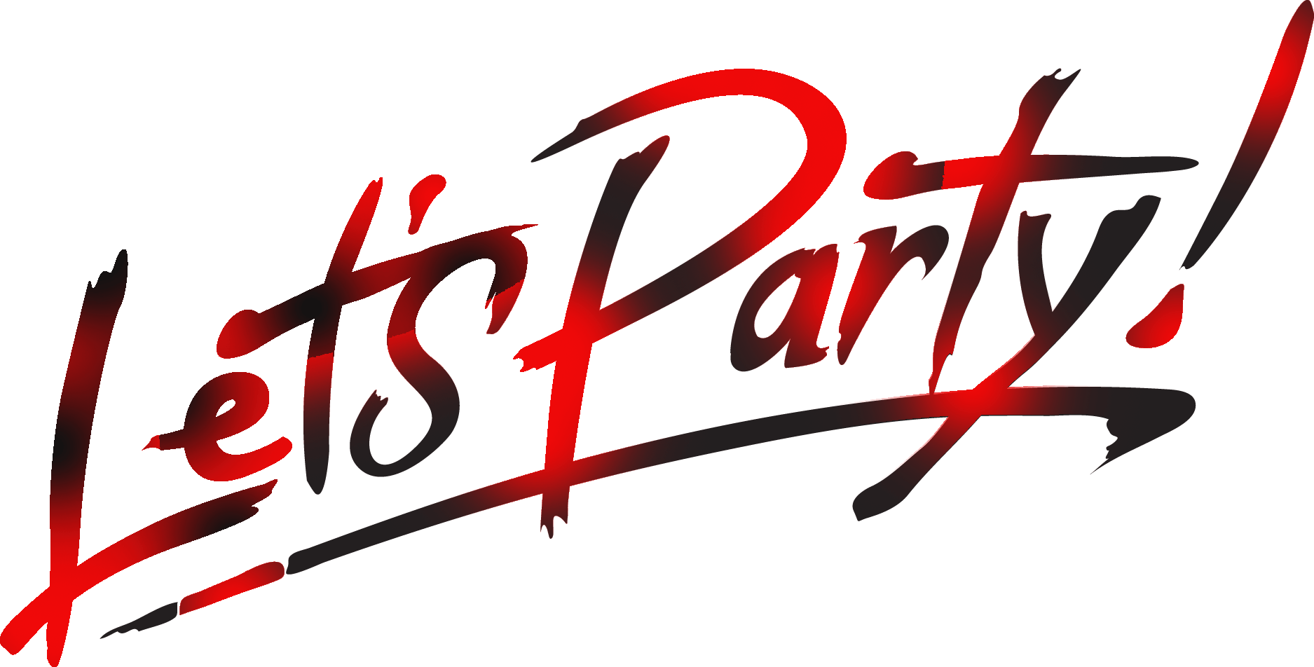Black Party Logo - Let's Party Logo