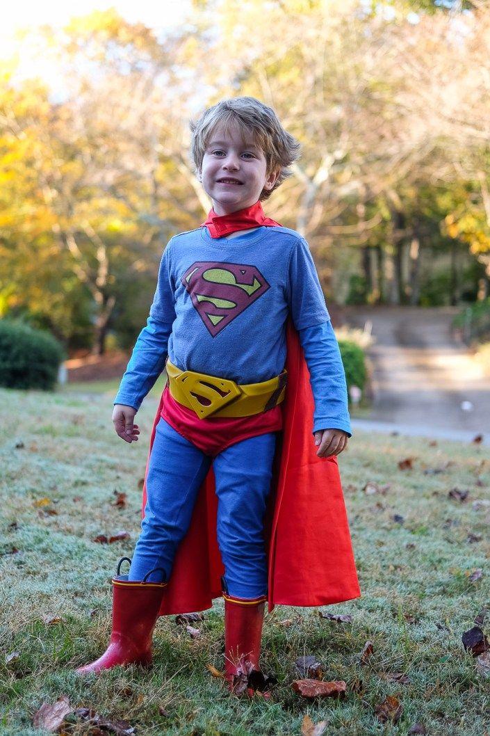 Halloween Superman Logo - DIY Pieced Together Kids' Superman Costume for Halloween -