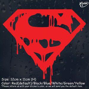 Halloween Superman Logo - Superman Bloody Logo Car Sticker Reflective Sticker Decal halloween ...