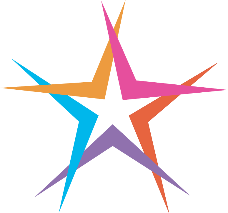 Multi Colored Star Logo - Star-2 Color - Leftover LogosLeftover Logos