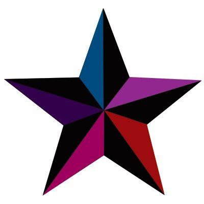 Multi Colored Star Logo - Nautical Star Tattoo with Multicolored Star | Tattoo designs ...