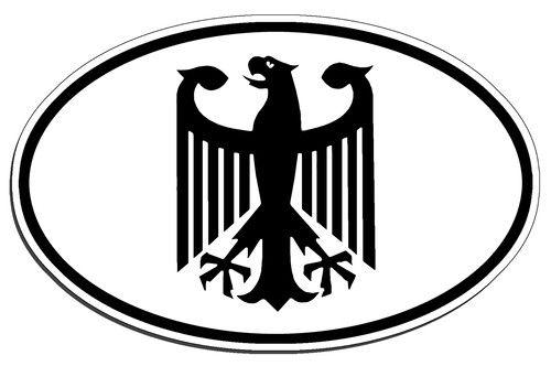Deutschland Logo - German Eagle Crest Deutschland Germany Flag Logo Ww2 Panzer Tank Oval Decal