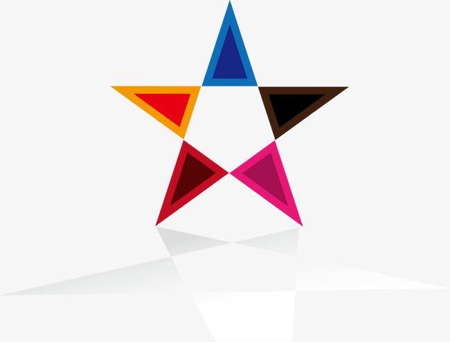 Multi Colored Star Logo - Vector Pentagram, Multicolored, Star, Logo PNG and Vector for Free
