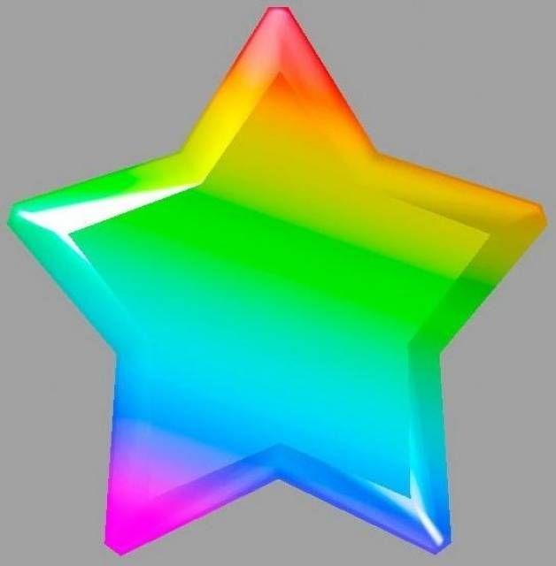 Multi Colored Star Logo - Rainbow Star (Object)