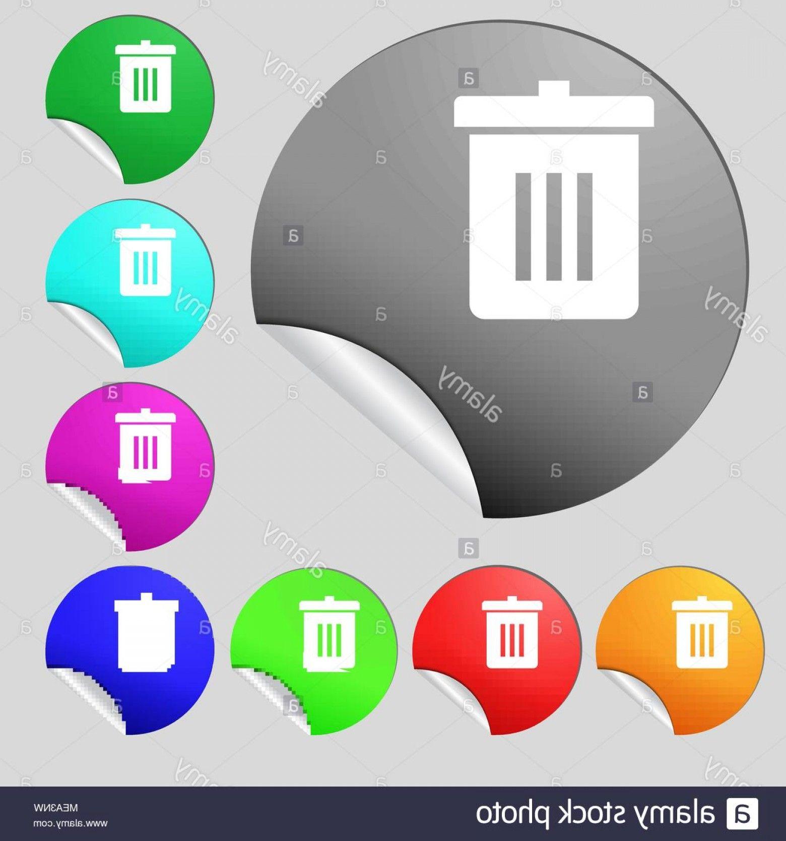 Multi Colored Circle as Logo - Recycle Bin Reuse Or Reduce Icon Sign Set Of Eight Multi Colored ...