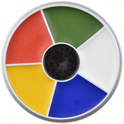 Multi Colored Circle as Logo - Kryolan rainbow circle multi colored supracolor. - Face Paint Shop
