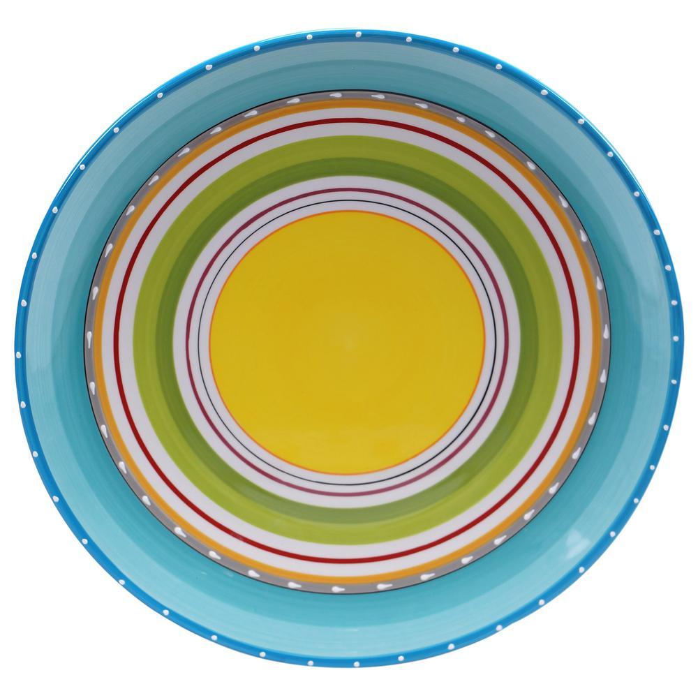 Multi Colored Circle as Logo - Certified International Mariachi Multi Colored Round Serving Platter