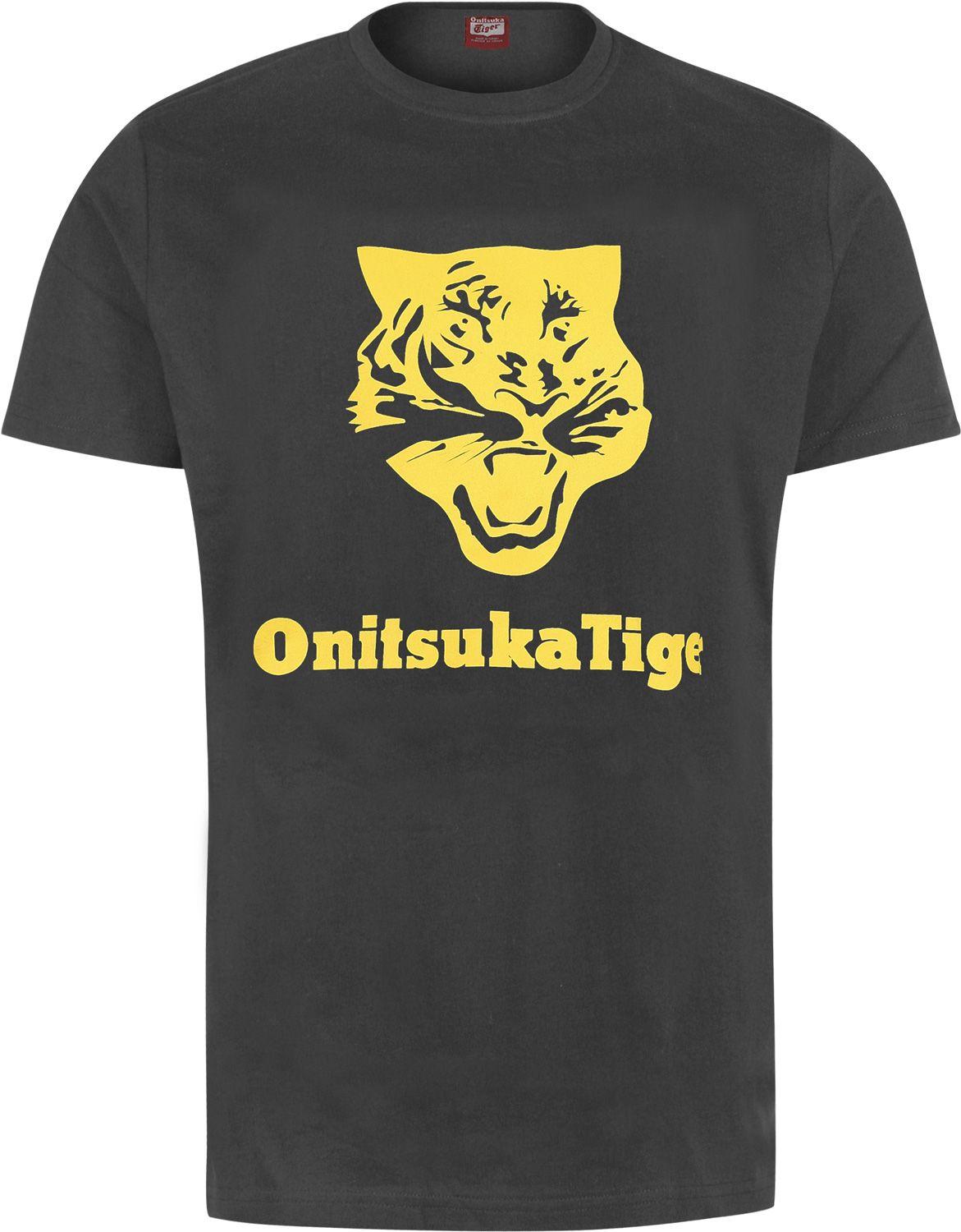 Yellow and Black Tiger Logo - Onitsuka Tiger Logo Tiger Head T-shirt black/chr.yellow
