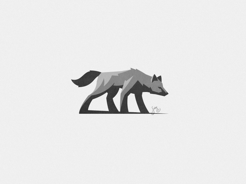 Grey Animal Logo - Wolf. Logo Design