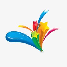 Multi Colored Star Logo - Multicolored Stars, Effect Element, Color, Star PNG and PSD File for ...