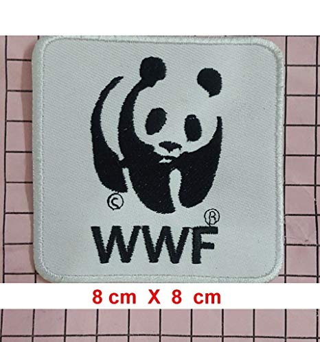 Grey Animal Logo - WWF Panda Logo Animal Logo Panda Logo EMBROIDERED Iron on / Sew