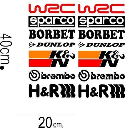 Racing Sponsor Logo - Onlinemart 14 Pcs Racing Sponsors Logo Decals for Any Car (Vinyl ...