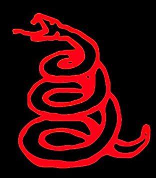 Metallica Logo - 1x High Quality Metallica Logo Snake, Car Rear Window Sticker ...