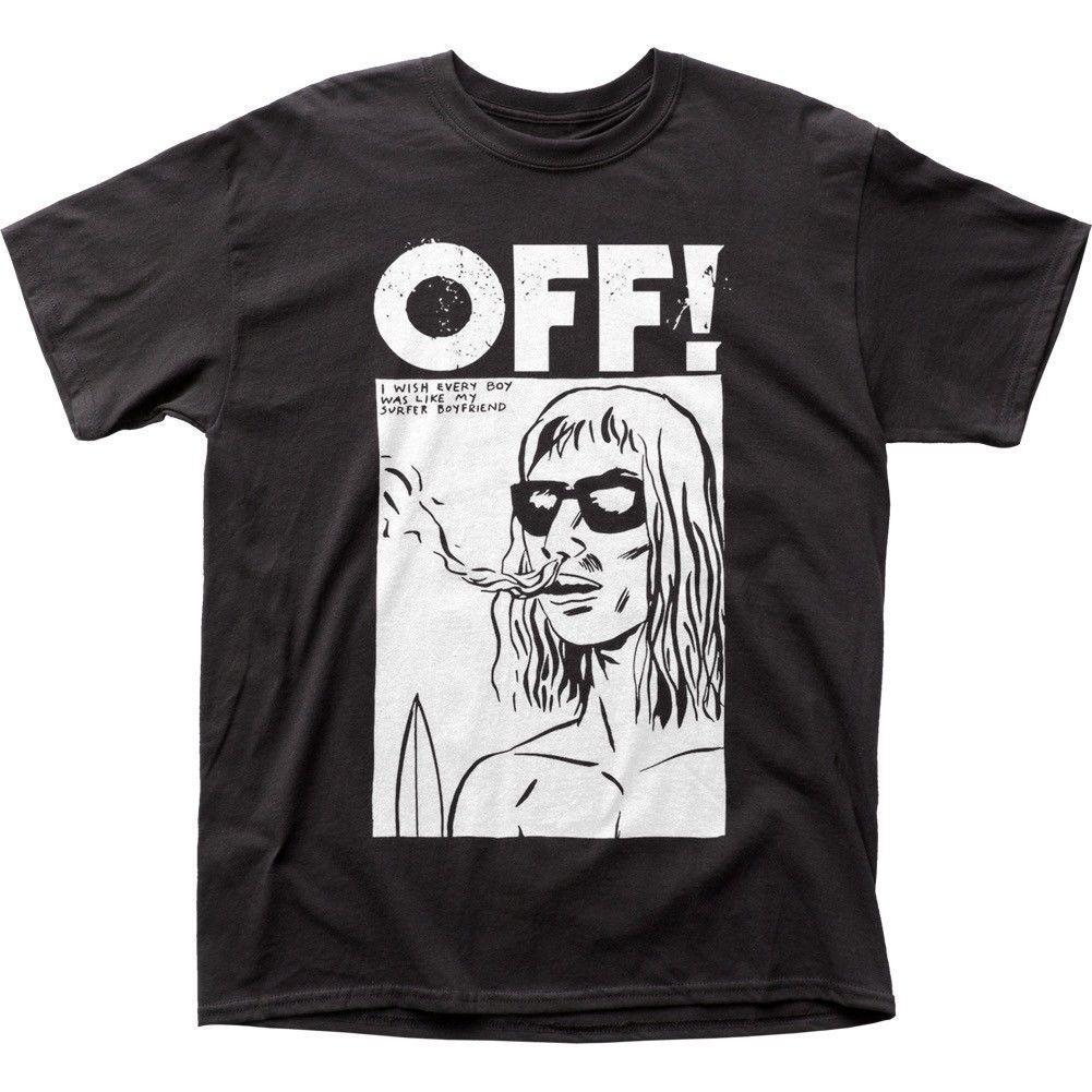 Punk Band Logo - Authentic OFF! Los Angeles Punk Band Logo Surfer Boyfriend T Shirt