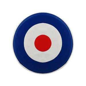 Red White and Blue Circle Logo - VESPA LAMBRETTA 10 Spare Wheel Cover MOD Target Red White Blue