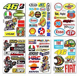 Racing Sponsor Logo - 6 Motocross Motorcycle Helmet Racing Stickers Sponsor Logo Bike ...
