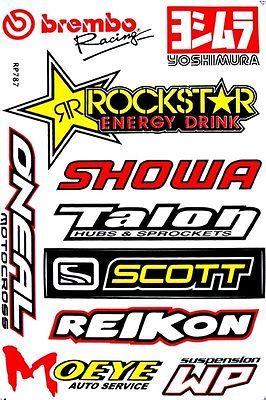 Racing Sponsor Logo - 6X RACING SPONSOR Logo Stickers Motocross Motorcycle Super Bike Big