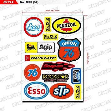 Racing Sponsor Logo - Amazon.com: Kungfu Graphics Sponsor Logo Racing Sticker Sheet ...