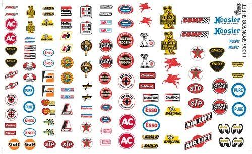 Racing Sponsor Logo - Manufacturer Sponsor Logos 1/24-1/25 Gofer Racing Decals