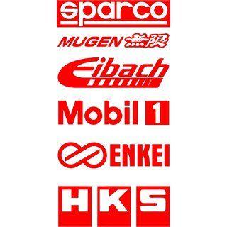 Racing Sponsor Logo - Buy Indiashopers 12Pcs Racing Sponsors Logo Graphic Decal Red Online ...
