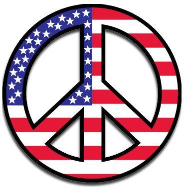 Red and White Oval Car Logo - Peace Sign Car Magnet|Peace Symbol Sticker|American Flag Peace Sign ...