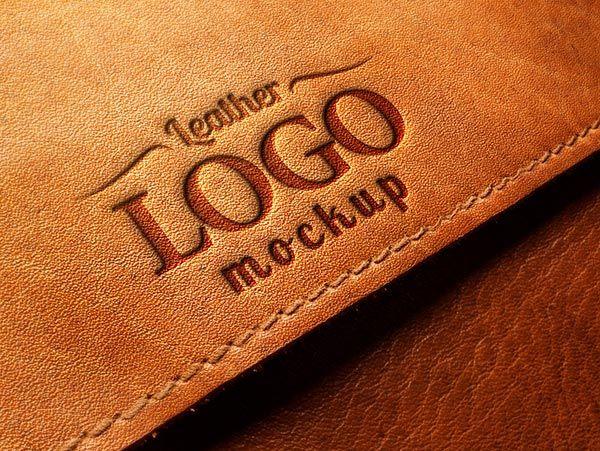 Leather Logo - Embossed Leather Logo MockUp PSD | Free MockUps | FreeDesigns