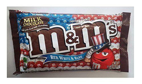 Red and White M Logo - Milk Chocolate M&M's Red White and Blue 4th of July Colored Candies ...
