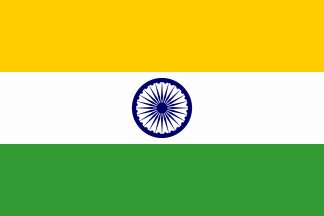 Bigraph Orange White Square Logo - India: Historical Flags