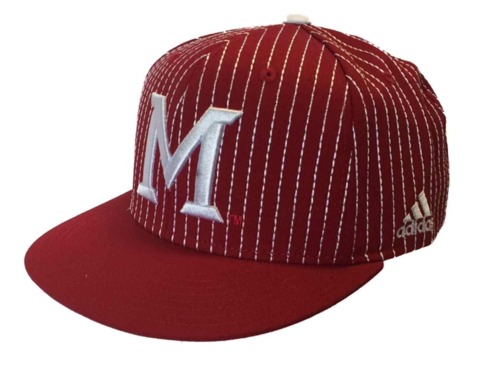 Red and White M Logo - Miami Heat Adidas Red White M Logo Flat Bill Cotton Snapback Adj Hat