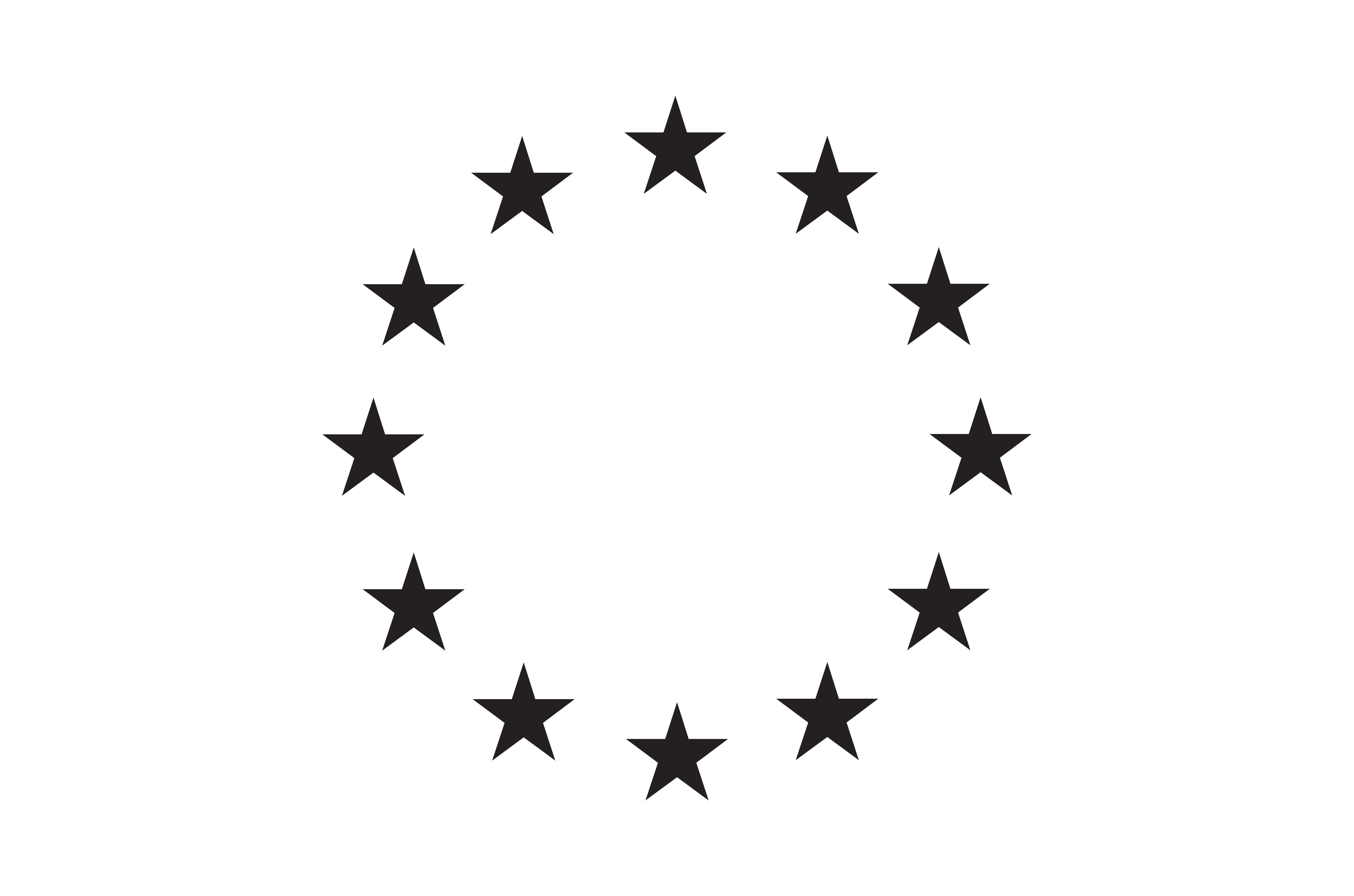Black and White Circle Logo - The European flag