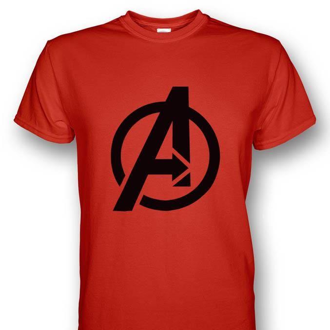 T-Shirt Logo - Avengers Logo Red T-shirt Black Pri (end 2/29/2020 12:00 AM)
