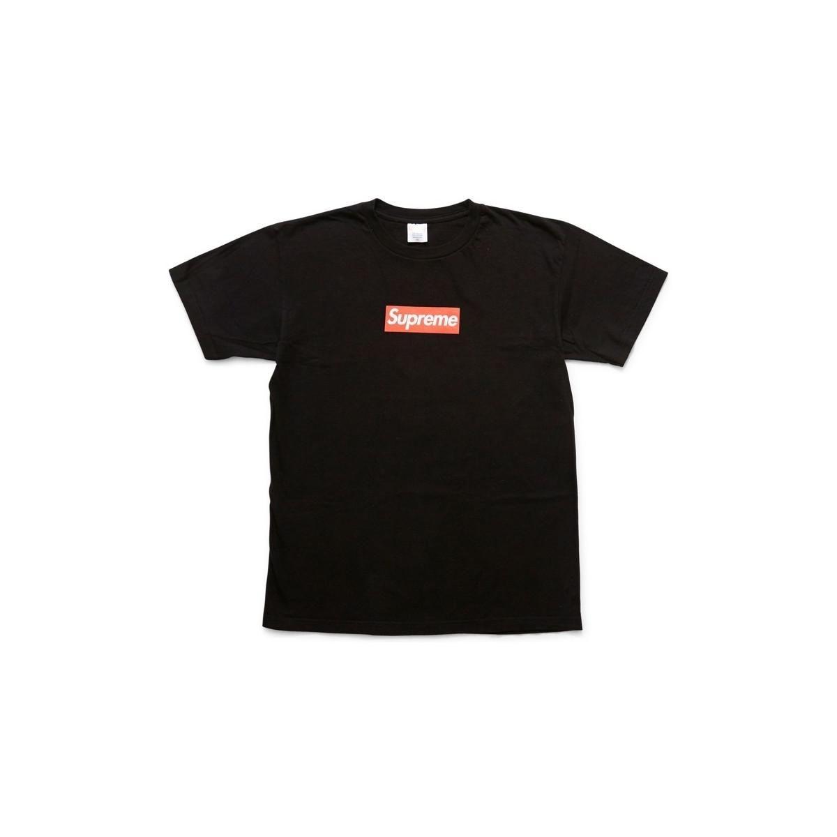 Black and Red T Logo - Supreme 2000 Red Box Logo T-shirt Black Men's T Shirt In Black in ...